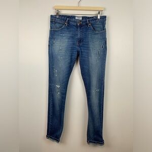 PT05 Jeans PT Torino Distressed Play It Loud Swing Super Slim Fit Size 34 Blue